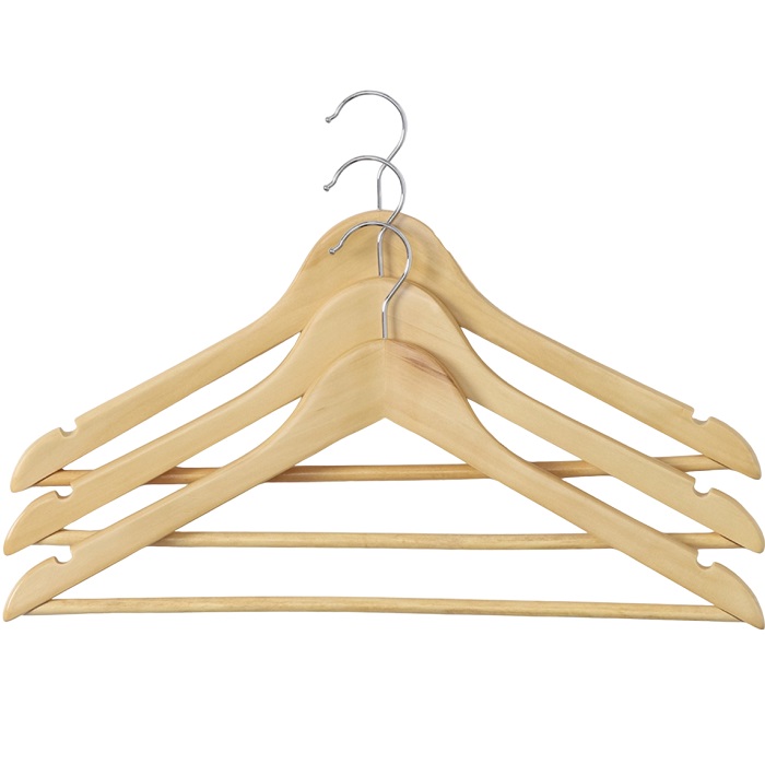 Плечики - вешалки для одежды LaDо́m Bois, 44,5×1,2×23 см, 3 шт, с перекладиной 9348087