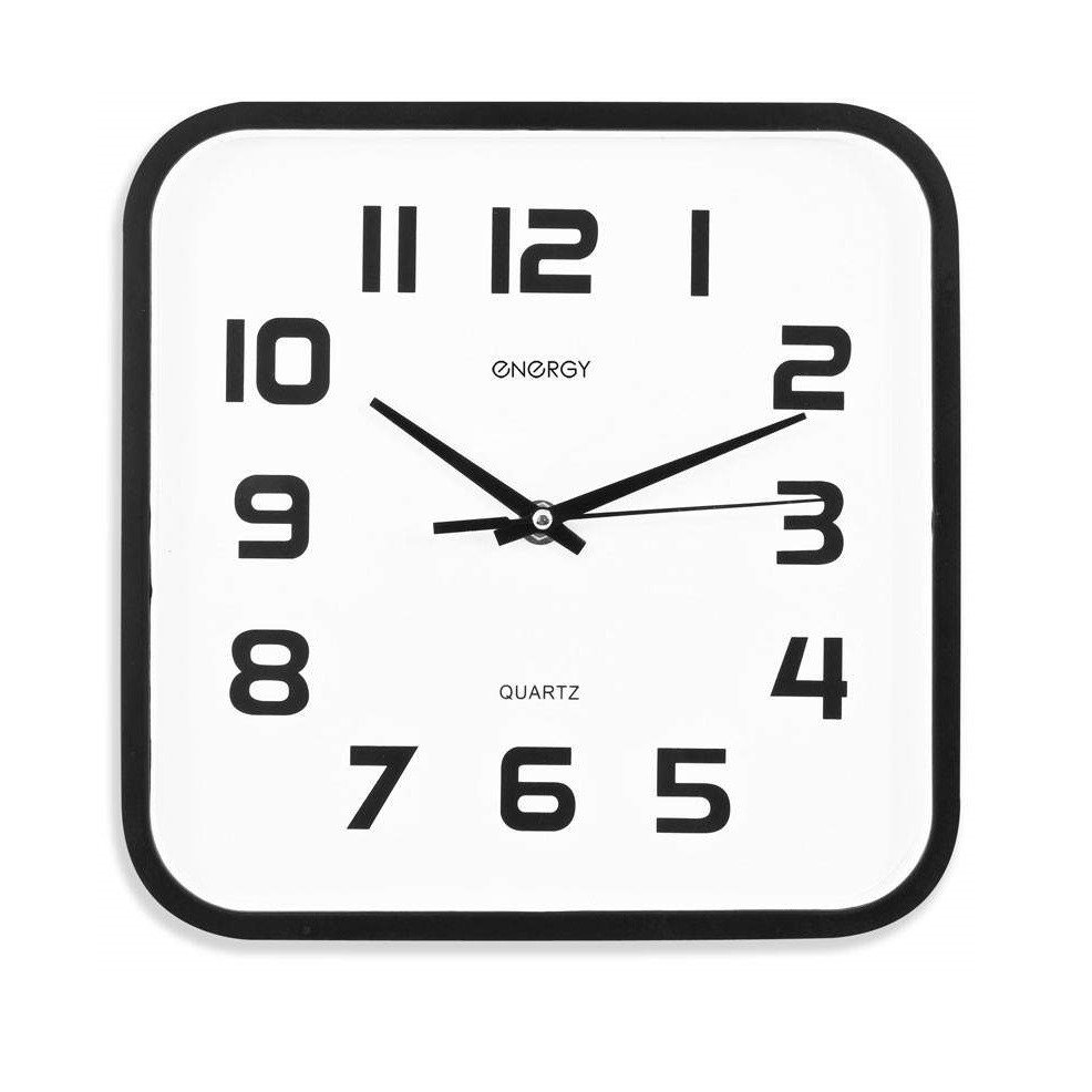 Часы настенные кварцевые ENERGY модель ЕС-08 квадратные