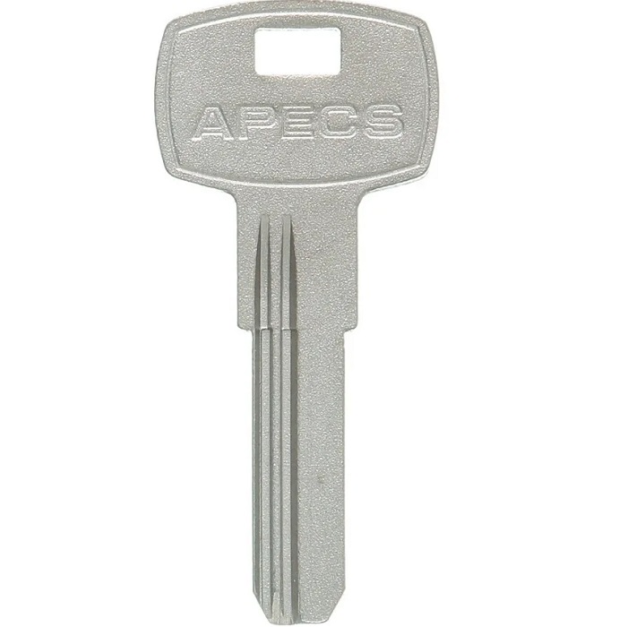 Заготовка ключа APECS AP-1D_K-M1 2 паза (27,5*8,8*2,4) бронь Китай