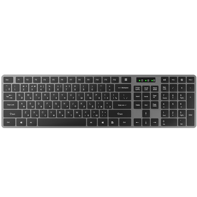 Клавиатура БП MAXVI KWS-02 черно-серая