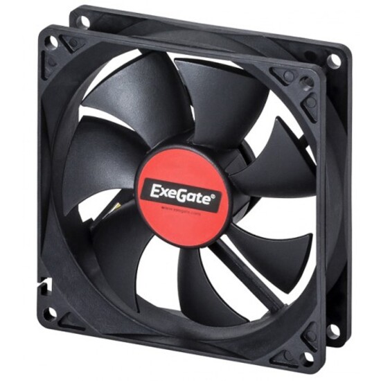 Вентилятор EXEGATE EX166174RUS Mirage-S 80x80x25 подшипник скольжения, 2000 RPM, 23dB, 3pin