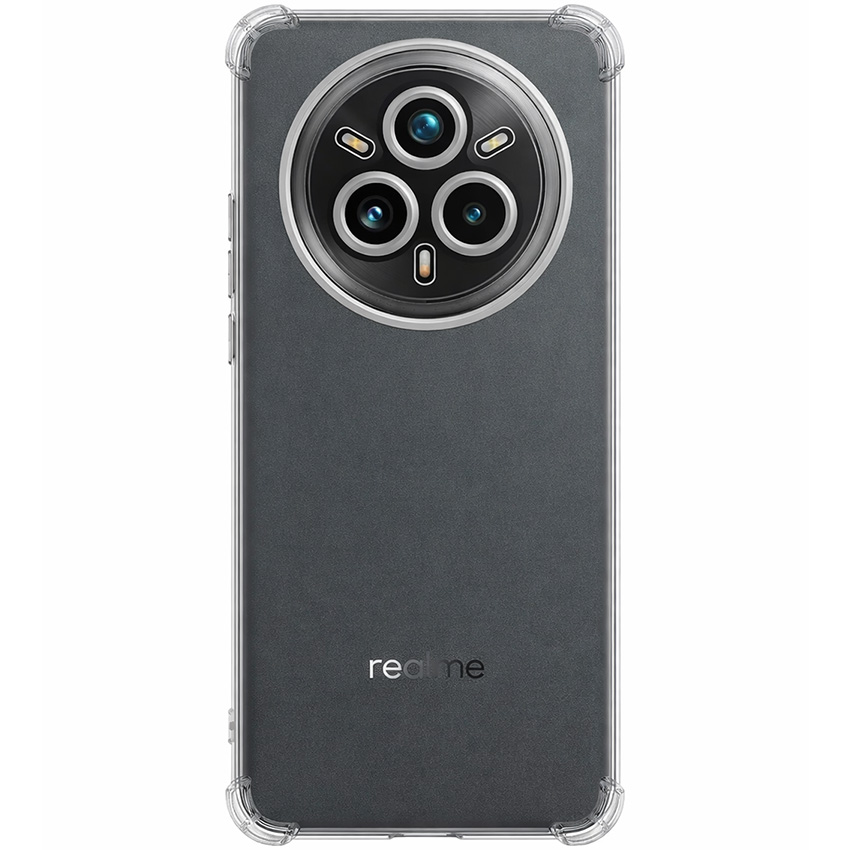 Силиконовый чехол DF для Realme 14 Pro (5G) DF rmAngle-11 прозрачный,  с защищенными углами