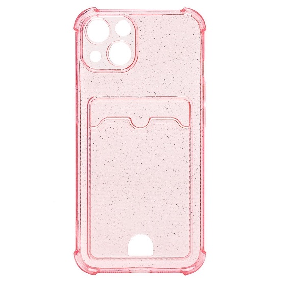 Задняя накладка SC300 для iPhone 13 (pink) с карманом для пластиковых карт