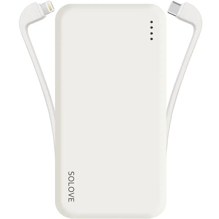 Внешний АКБ XIAOMI SOLOVE W7 (10000mAh) (2 USB/Type-C) белый