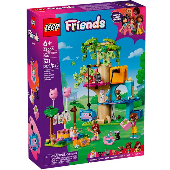 Конструктор LEGO FRIENDS 42666 День рождения кошки и дом на дереве