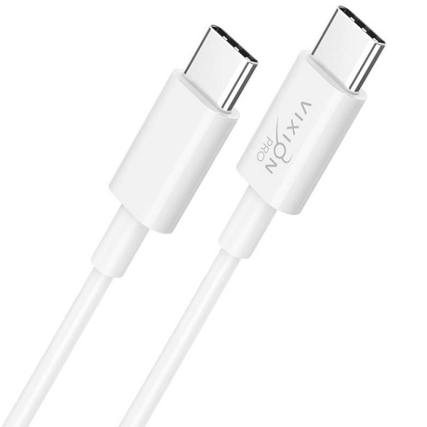 Кабель Type-C <--> Type-C 1.0м VIXION 3A 60W VX-05c PRO белый