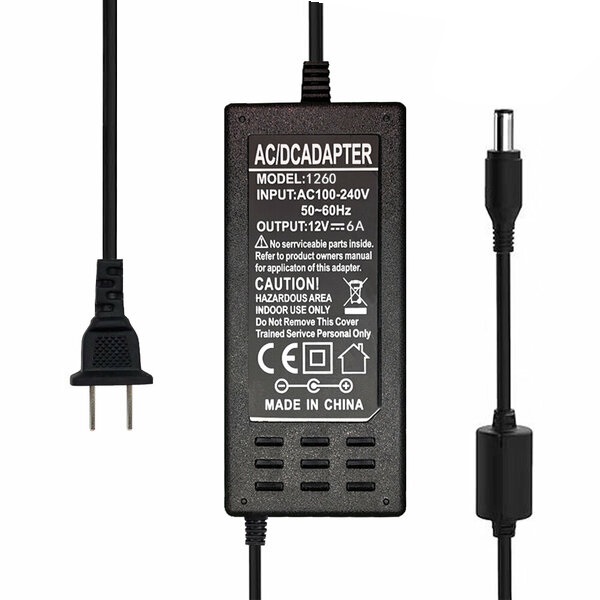 Блок питания 72W 12V 6A  5.5x2.1 мм