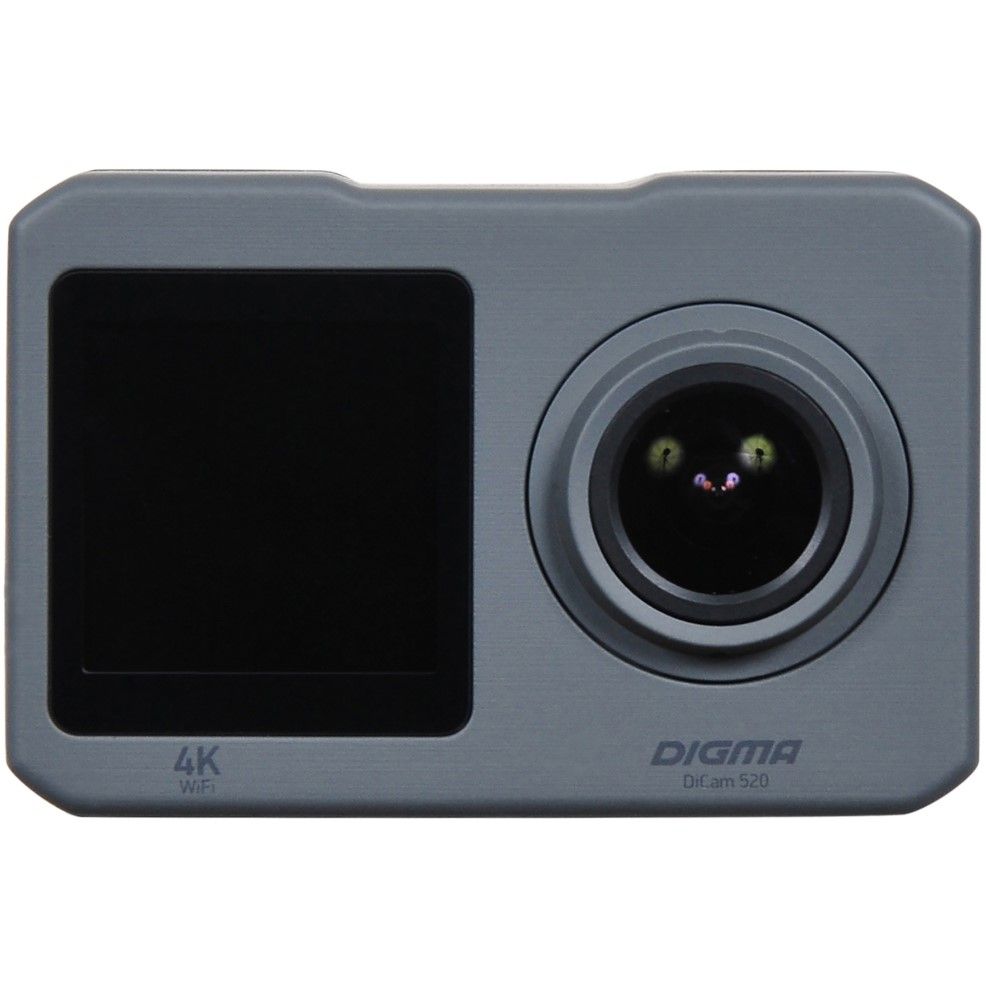 Экшн-камера DIGMA DiCam 520 4K, Wi-Fi, серая (Уценка)