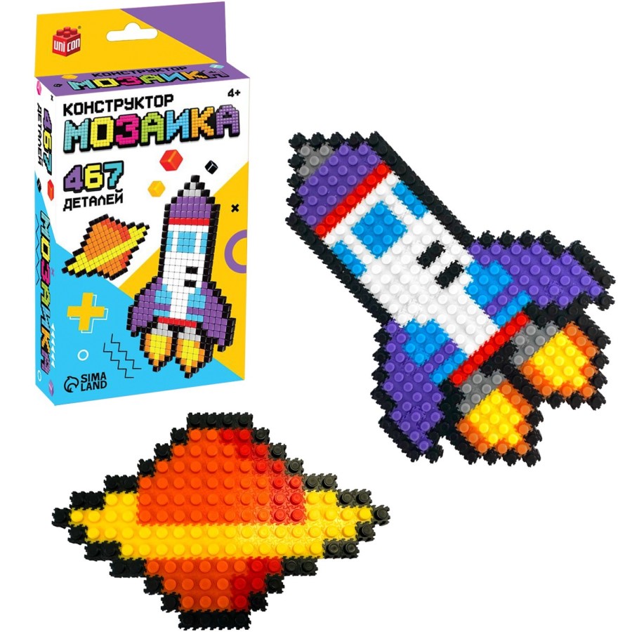 Конструктор мозаика «Pixi. Космос», 467 деталей