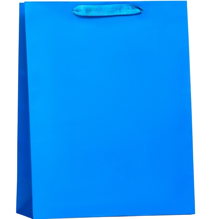 Пакет подарочный ламинированный «Синий», 31×40×14 см