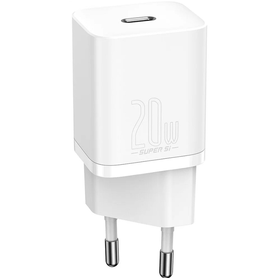 Сетевое ЗУ 1Type-C BASEUS белый, 20W (CCSUP-B02)