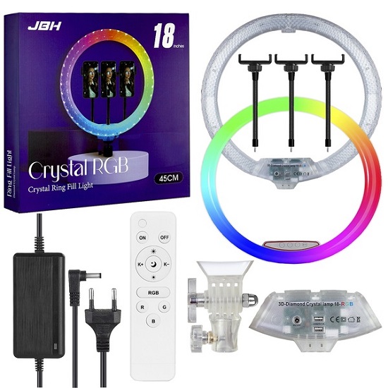 Светодиодное кольцо-подсветка 45см 18" JBH RD-45 RGB(Уценка)