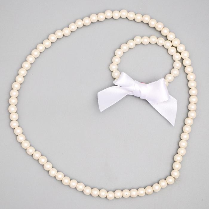 Набор детской бижутерии. Браслет и бусы с бантиком, Винкс 4674290