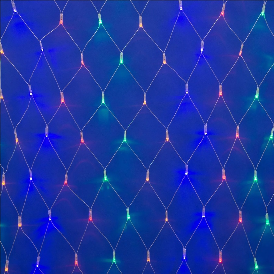 Гирлянда светодиодная UNIEL "Сетка" с эффектом мерцания ULD-N1515-96/TTK MULTI IP44 1,5х1,5м. (UL-00007218)