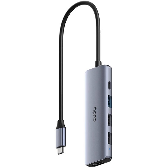 USB Type-C Хаб CUDY UH405 5-IN-1 USB-C Hub with 4K HDMI