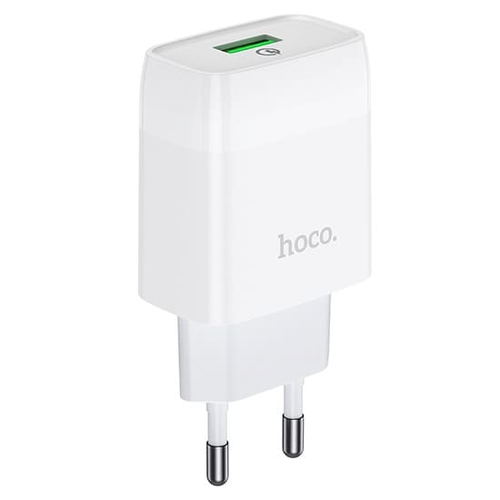 Сетевое ЗУ 1USB 2.4A HOCO, C72Q, Glorious, белое, QC3.0