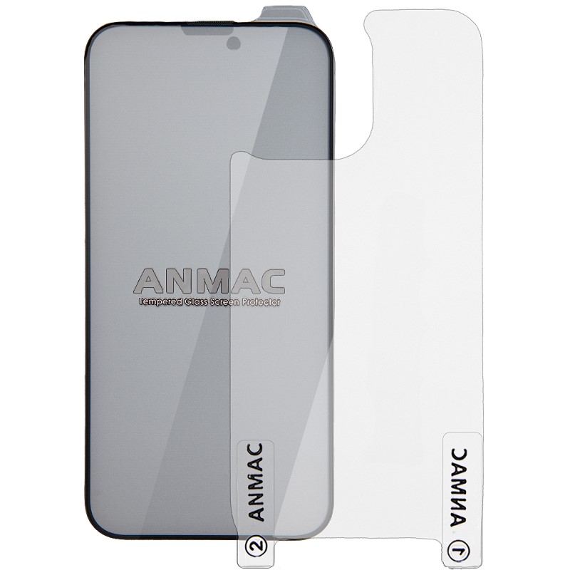 Противоударное стекло 3D ANMAC для iPhone 14 Pro Max матовое с сеточкой