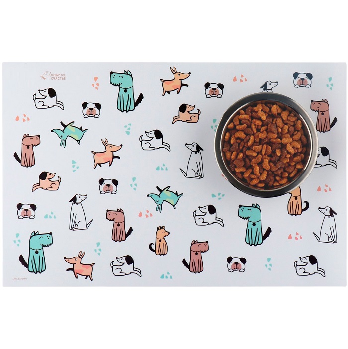 Коврик под миску «Собачья радость», 43×28 см