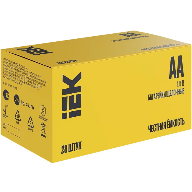 Элемент питания IEK LR06 Alkaline Optima Box-28 (28/672)
