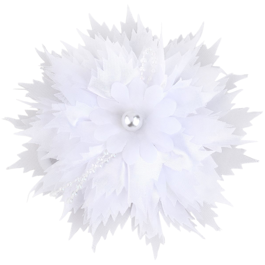 Бант для волос на резинке школьный, белый, 11 см, Принцессы 10048215