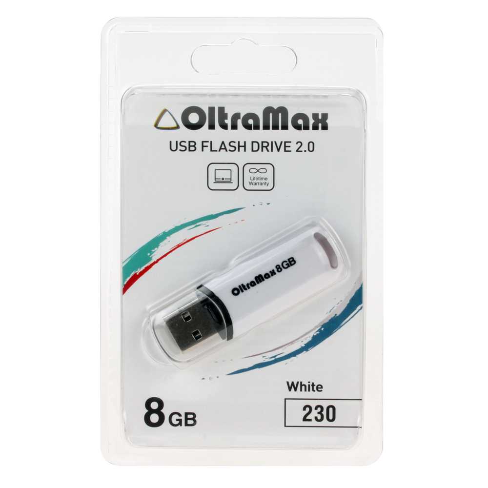 USB  8Gb OltraMax 230 White