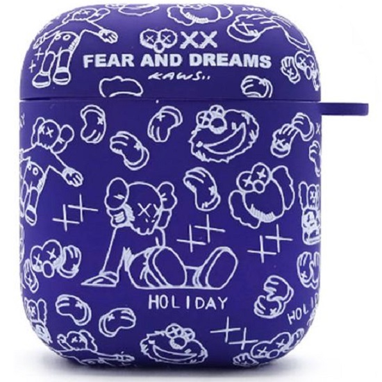 Силиконовый чехол LUXO KAWS для AirPods 1/2 Рисунок A200-3