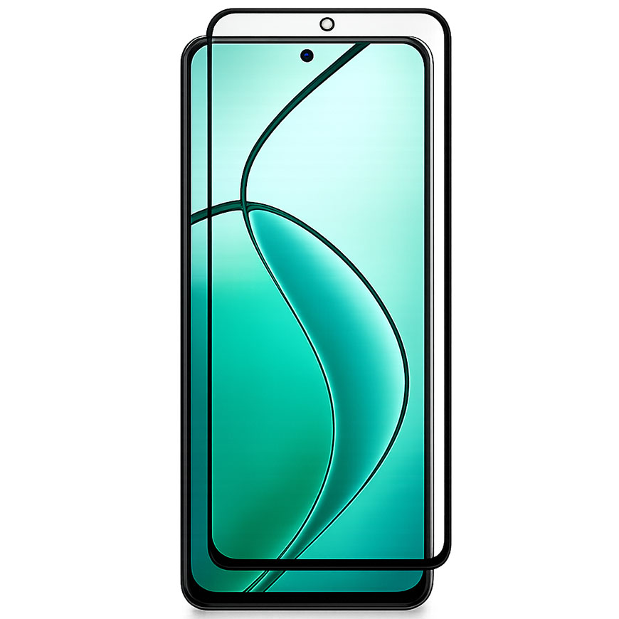 Противоударное стекло 5D ZIBELINO для Realme 14 5G/14T 5G/13 5G/12 4G/5G/12x 5G/Narzo 70 Pro 5G (6.72'') черный с вырезом