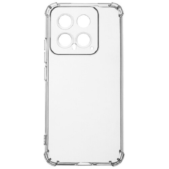 Силиконовый чехол DF для Xiaomi 14 DF xiAngle-13, прозрачный с защищенными углами