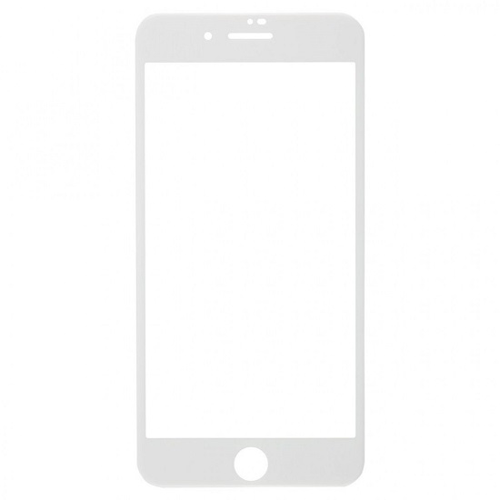 Противоударное стекло для iPhone 7 белое, в бумажной упаковке