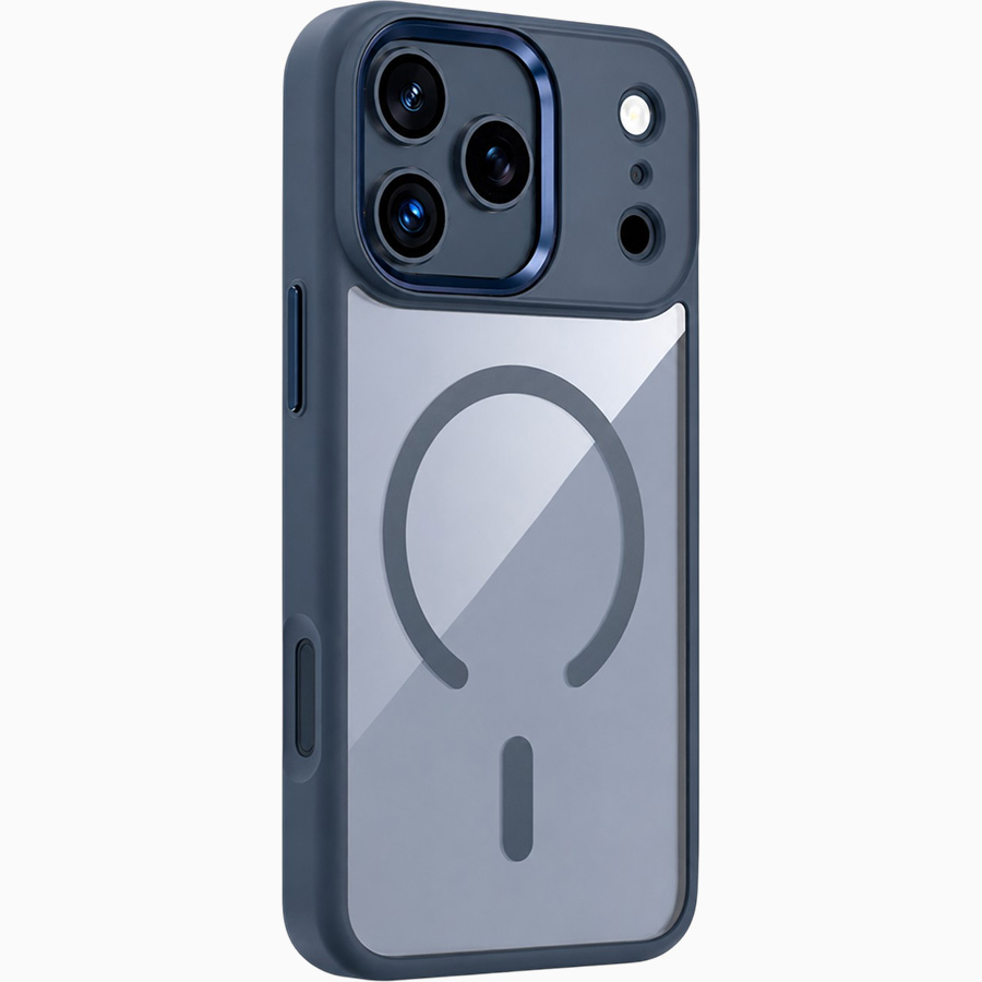 Задняя накладка KEEPHONE ARMOR GRIP MAGSEFE CLEAR CASE для iPhone 17 Pro Max BLUE