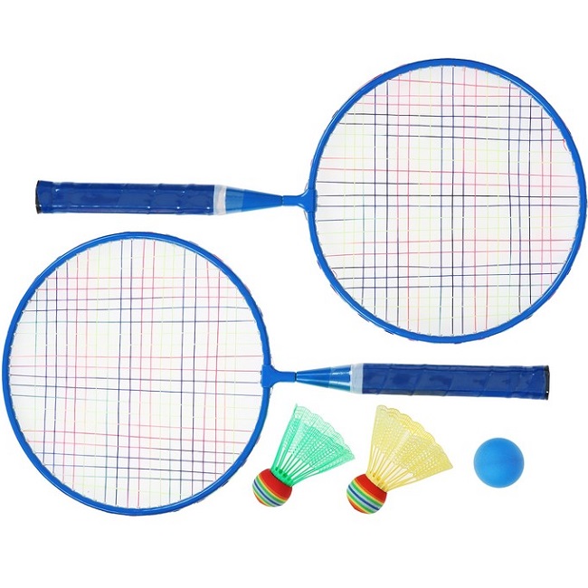 Набор для игры в бадминтон, 2 ракетки 44 см, алюминий, 2 волана, мяч, в сумке, цвета МИКС