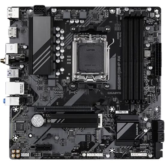 Материнская плата GIGABYTE B650M D3HP AX Soc AM5 AMD B650 4xDDR5 mATX AC`97 8ch(7.1) 2.5Gg RAID+HDMI+DP
