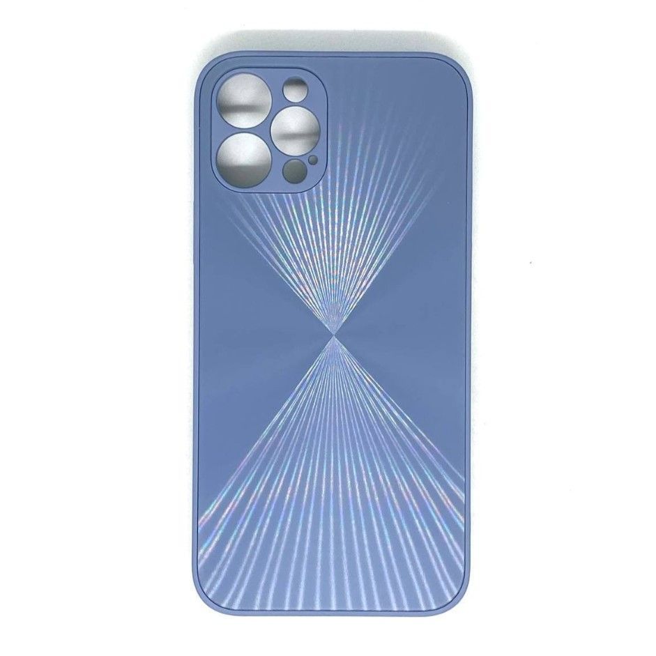 Задняя накладка AKSS для iPhone 12 Pro (6.1), светло-фиолетовый, "имитация стекла"
