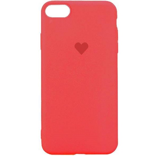 Силиконовый чехол STR Soft Touch для iPhone 6/6S с логотипом "Сердце" (ярко-красный)