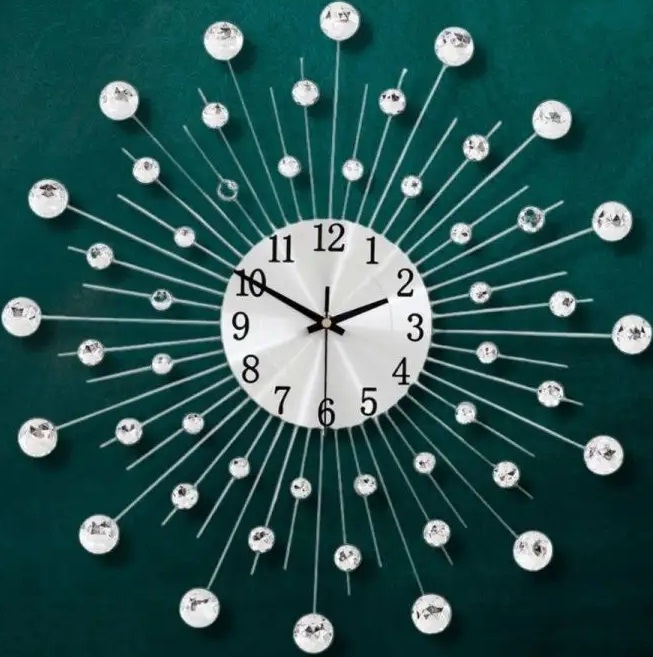 Часы настенные со стразами бесшумные 50см*50см