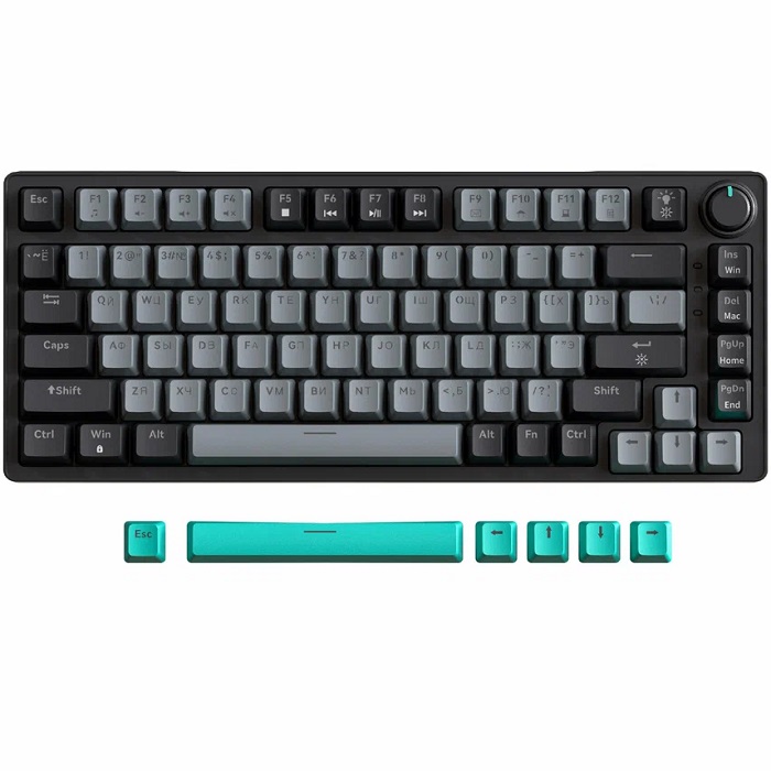 Клавиатура VOROTEX K840 LIGHT Red Switch (Cерый/тёмно-серый)