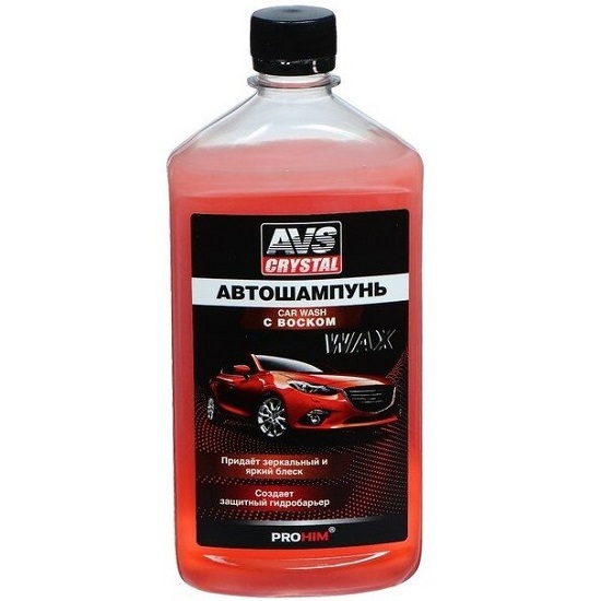 Автошампунь AVS AVK-001, 500мл,  для ручной мойки с воском