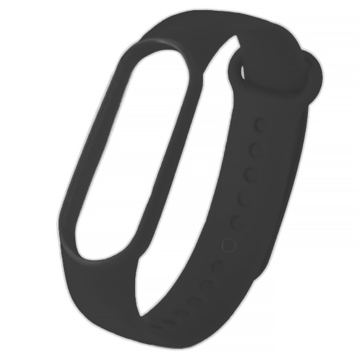 Силиконовый ремешок ISA для Mi Band 7 silicon loop Black #26