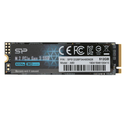 Накопитель SSD M.2 512Gb Silicon Power P34A60, M.2 2280, PCI-E 3x4 [R/W - 2200/1600 MB/s]