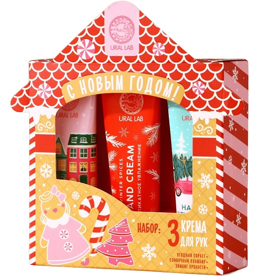 Подарочный набор новогодний, крем для рук, 3х30 мл 10470257