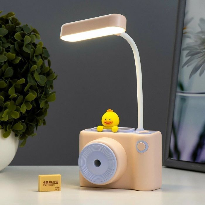 Настольная лампа "Фотоаппарат" LED 2Вт USB АКБ МИКС 10х6,5х23 см   9352521