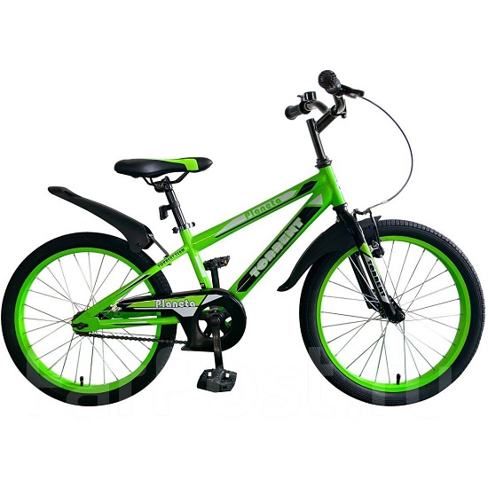 Велосипед TORRENT Planeta, Зеленый (дорожный, 1 скорость, рама сталь, колеса 20") (20" / 10,5")