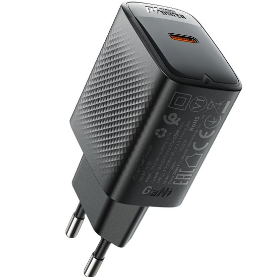 Сетевое ЗУ 1Type-C ACEFAST A104, черный, 25Вт (6974316283355)