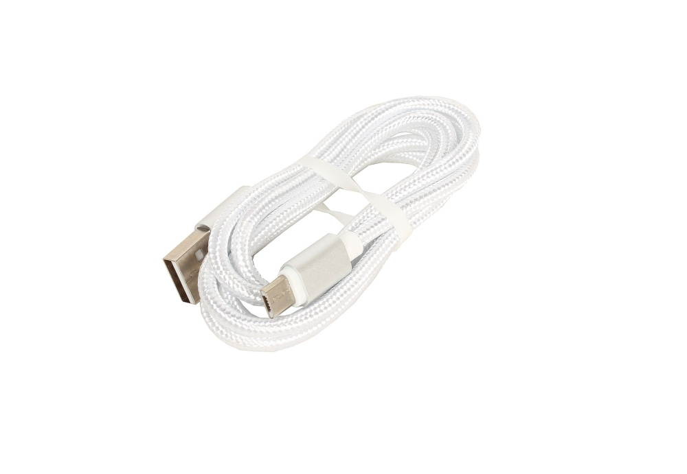 Кабель USB <--> microUSB  1.0м JETACCESS JA-DC21 в оплетке, белый