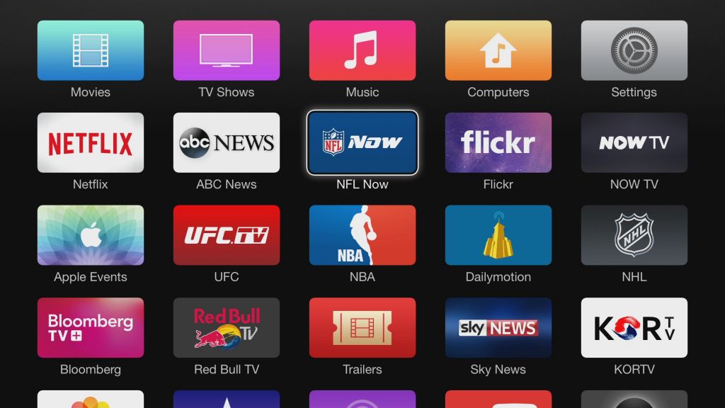 Меню Apple TV 4K
