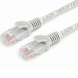 Патч-корд 10.0м CABLEXPERT PP31-10M LSZH UTP, кат.5e, серый, литой, многожильный