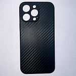 Силиконовый чехол CARBON для iPhone 15 PRO MAX чёрный