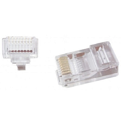 Коннектор RJ-45 (8P8C) CABLEXPERT LC-PTU-01/100 универсальная, кат.5e. 6 микрон, сквозная (100 шт.)
