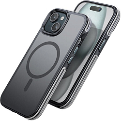 Силиконовый чехол HOCO для iPhone 15, AS5, цвет: чёрный