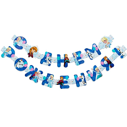 Гирлянда на люверсах "С Днем рождения!", длина 235 см, Холодное сердце